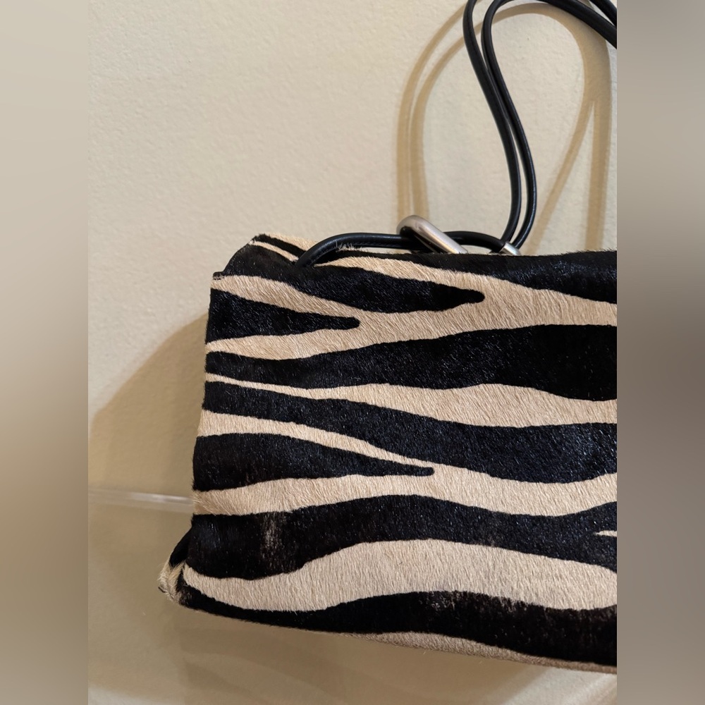 Marc Jacobs The Zebra Haircalf Large Dual Bag Black Cream - Picture 7 of 15